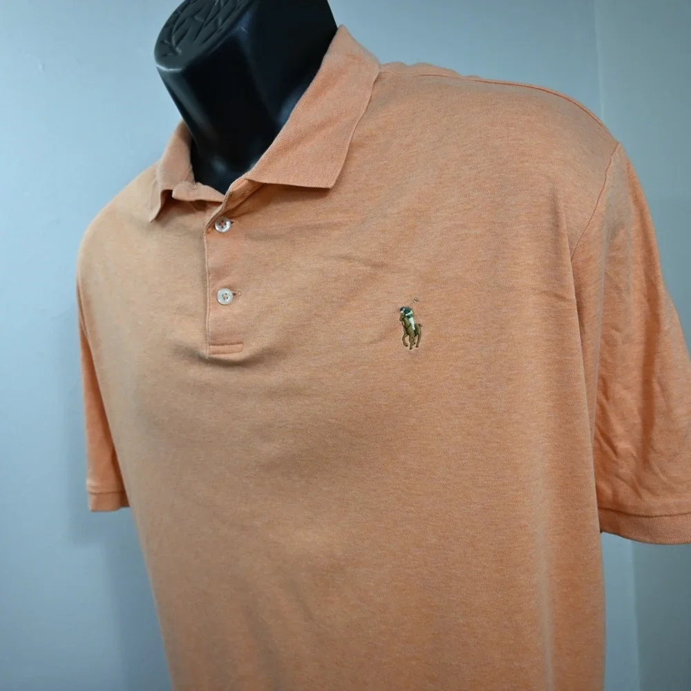 Polo Ralph Lauren Golf Polo Orange Classic Fit Short Sleeve Mens Size XL‎
